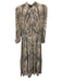 Raquel Allegra Size 0 Gray, Brown, Pink Silk Long Sleeve Tie Dye Dress Gray, Brown, Pink / 0