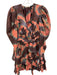 Ulla Johnson Size 00 Purple, Pink, Green Silicone Long puff sleeve Tie Dye Dress Purple, Pink, Green / 00