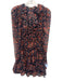 Ulla Johnson Size 00 Orange, Blue, Black Silk Blend ruffles Floral Tiered Dress Orange, Blue, Black / 00