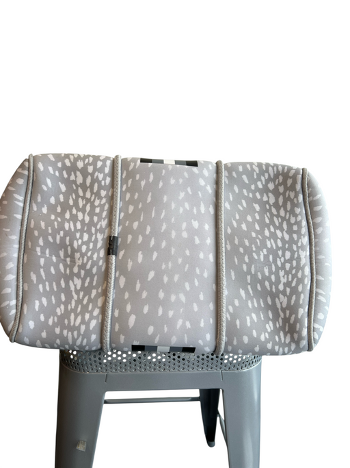 Dallas Hill Gray Shoulder Shraps Stripes Zebra Print Open Top Bag Gray