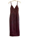 Bardot Size 2 Burgundy Faux Leather Back Slit Triangle Midi Dress Burgundy / 2