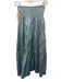 Vince Size XXS Blue Cotton Blend Satin Shirred Waist Pockets Midi Skirt Blue / XXS
