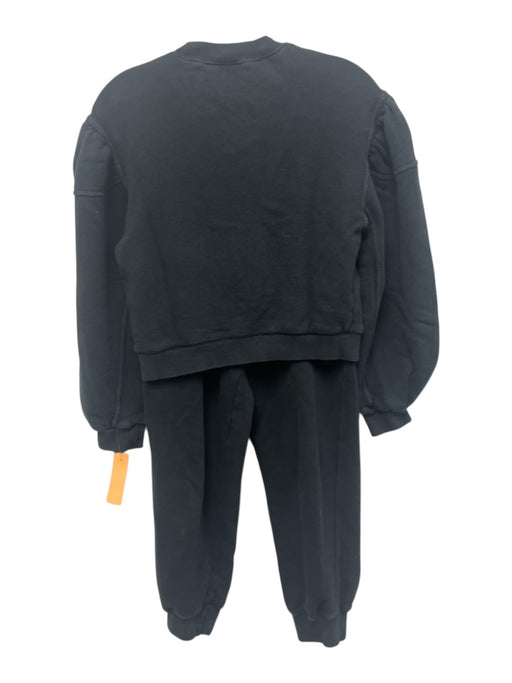 Ulla Johnson Size P / XS Navy Blue Cotton Sweatshirt Crew Neck Jogger Pant Set Navy Blue / P / XS