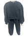 Ulla Johnson Size P / XS Navy Blue Cotton Sweatshirt Crew Neck Jogger Pant Set Navy Blue / P / XS