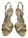 Jimmy Choo Shoe Size 35.5 Gold Leather Upper Metallic Detail Criss Cross Sandals Gold / 35.5