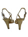 Jimmy Choo Shoe Size 35.5 Gold Leather Upper Metallic Detail Criss Cross Sandals Gold / 35.5