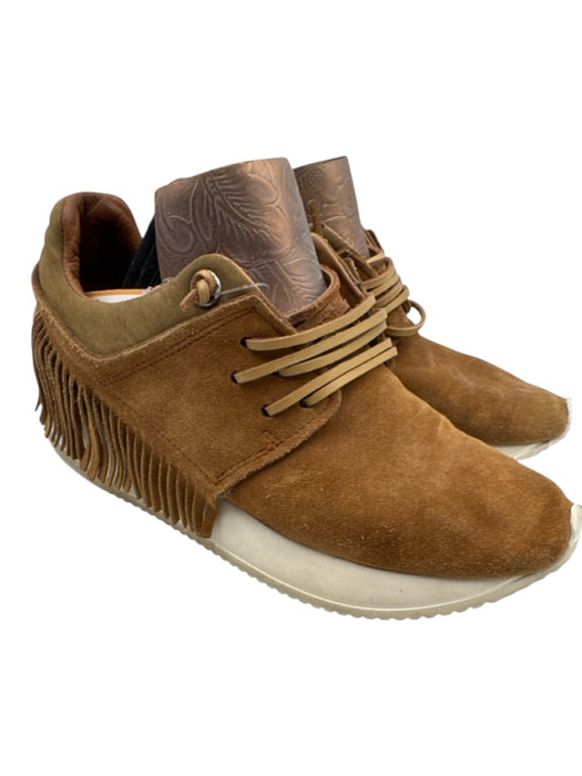 Esse Ut Esse Shoe Size 36 brown, olive green, white Leather Upper Suede Sneakers brown, olive green, white / 36