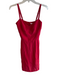 Amanda Uprichard Size P Red Silk Adjustable Strap V Neck Back Zip Rouching Dress Red / P