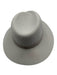 Rag & Bone Slate Gray Wool Calf Suede Wide Brim silver hardware Fedora Hat Slate Gray / Small