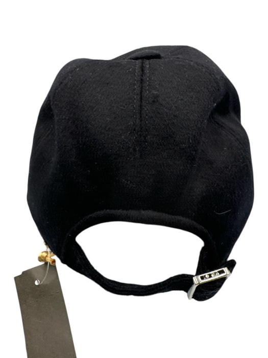 Aurelien Navy Blue Wool & Cashmere Adjustable Logo Baseball Hat Navy Blue / Medium
