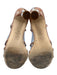 Chanel Shoe Size 35C Blush Beige Leather Upper Patent Caged T Strap Sandals Blush Beige / 35C