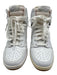 Nike Shoe Size 6 White Leather Upper Perforated Wedge High Top Lace Up Sneakers White / 6