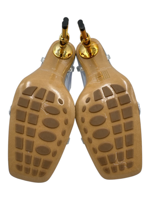Bottega Veneta Shoe Size 36 Silver & Gold Leather Upper Metallic Sandals Silver & Gold / 36