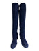Stuart Weitzman Shoe Size 5.5 Dark Blue Leather Upper Suede Block Heel Boots Dark Blue / 5.5