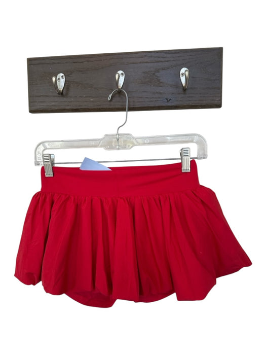 FP Movement Size S Red Polyester Bubble Hem Elastic Waist Athletic Skort Red / S