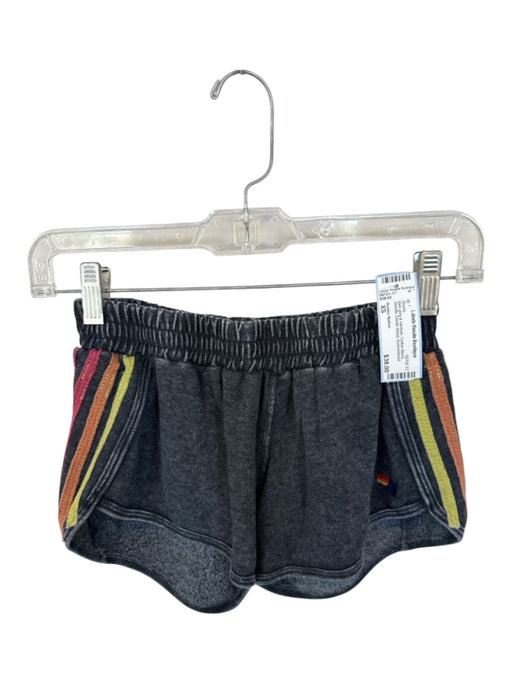 Aviator Nation Size XS dark grey & rainbow Cotton Blend Sweats Athleisure Shorts dark grey & rainbow / XS