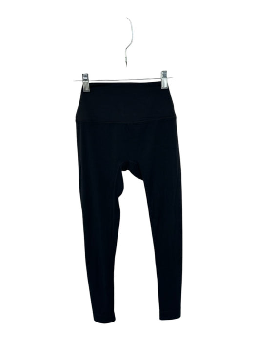 Set Active Size S Black Nylon Blend Cropped Athletic Leggings Black / S