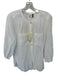 Anthropologie Size S White Cotton Blend swiss dot Button Up Long Sleeve Top White / S