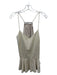 Marie Oliver Size S Beige Polyester Spaghetti Strap Textured Peplum Top Beige / S