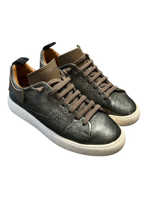 Esse Ut Esse Shoe Size 36 Green & Brown Leather Metallic lace up Sneakers Green & Brown / 36