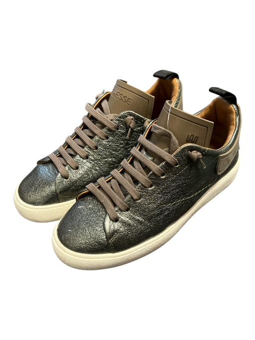 Esse Ut Esse Shoe Size 36 Green & Brown Leather Metallic lace up Sneakers Green & Brown / 36