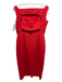 Chiara Boni Size 46 Red Orange Polyamide & Elastane Sleeveless Square Neck Dress Red Orange / 46