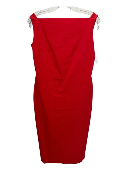 Chiara Boni Size 46 Red Orange Polyamide & Elastane Sleeveless Square Neck Dress Red Orange / 46