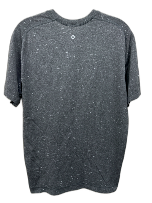 Lululemon Size Est L Gray Synthetic Heathered Athletic T Shirt Short Sleeve Gray / Est L