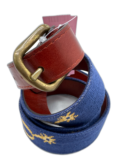 Smathers & Branson Blue Canvas Mountain Men's Belt Blue