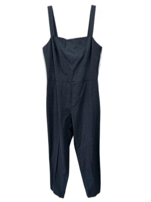 Theory Size 6 Dark Gray Wool Blend Sleeveless Back Zip Slim Leg Jumpsuit Dark Gray / 6
