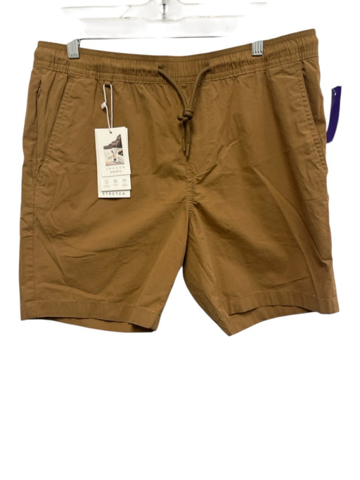 Denim & Flower NWT Size 34 Dark Tan Cotton Solid Waist Band Men's Shorts Dark Tan / 34