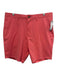 Johnnie O NWT Size 34 Red Synthetic Solid Khaki Athleisure Men's Shorts Red / 34