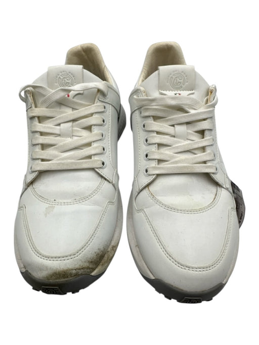 Duca Del Cosma Shoe Size 42 White & Gray Leather Solid Golf Men's Shoes White & Gray / 42