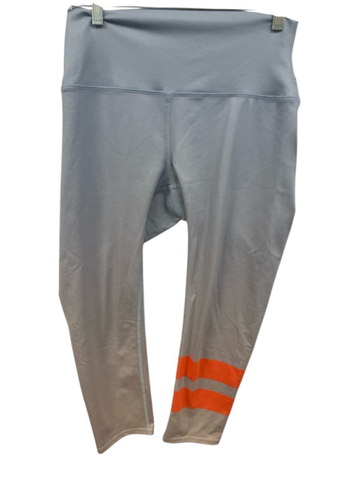 Alo Yoga Size M Blue & Orange Polyester & Spandex Athletic Stripes Leggings Blue & Orange / M