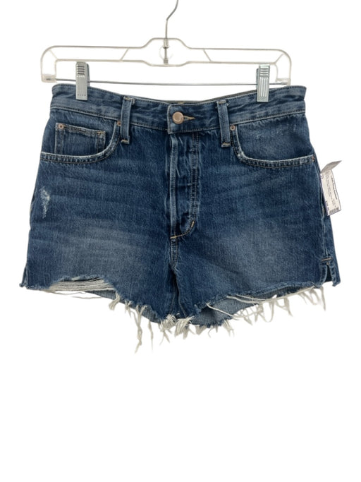 Joes Size 27 Medium Wash Cotton Mid Rise Button Fly Frayed Hem Shorts Medium Wash / 27