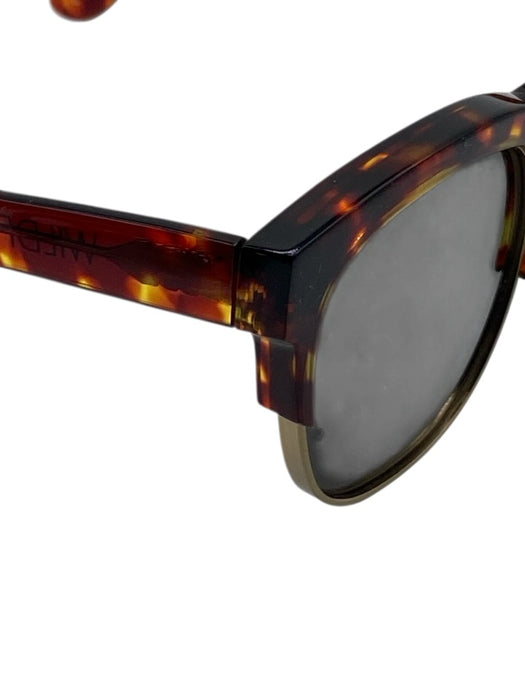 Wildfox Brown Acetate Tortoise shell Semi rimless Sunglasses Brown