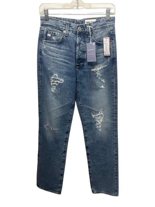 AG Adriano Goldschmied Size 26 Medium light wash Cotton Denim Distressed Jeans Medium light wash / 26