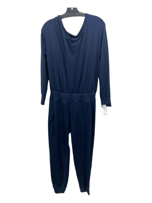 Sweaty Betty Size S Navy Blue Polyester Scoop Neck Elastic Waist Jogger Jumpsuit Navy Blue / S