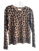 Cynthia Rowley Size Small Brown & Black Cashmere Long Sleeve Ribbed Detail Top Brown & Black / Small