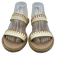 Ancient Greek Shoe Size 37 Beige Leather Whip Stitch Flats Sandals Beige / 37