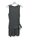 Derek Lam 10 Crosby Size XS Black & White Cotton Horizontal Stripes Dress Black & White / XS