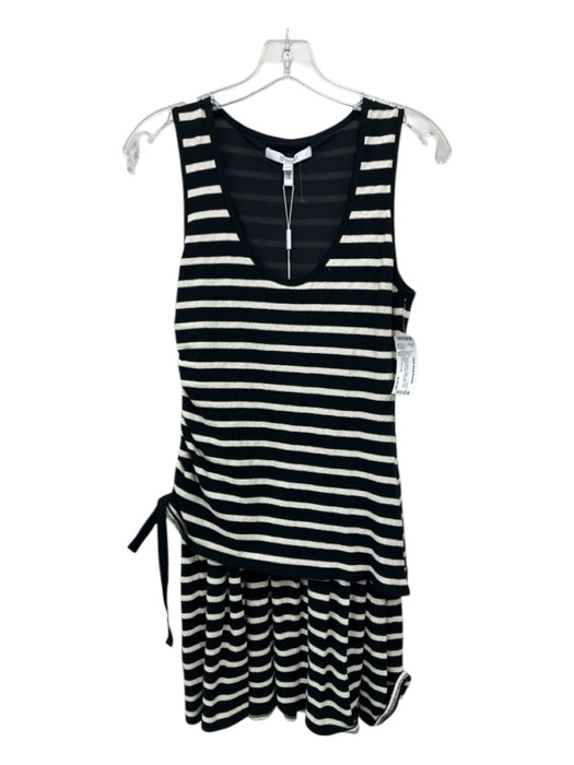 Derek Lam 10 Crosby Size XS Black & White Cotton Horizontal Stripes Dress Black & White / XS