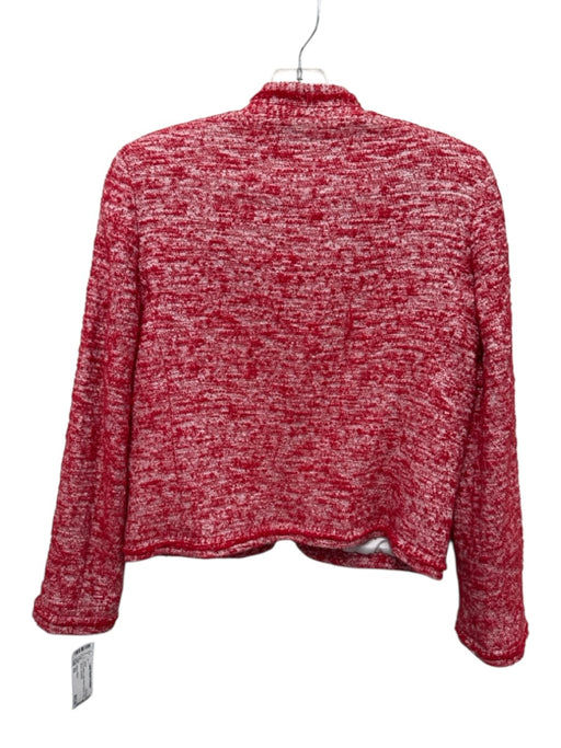 Alice + Olivia Size XS Red & White Cotton Blend Boucle Long Sleeve Jacket Red & White / XS