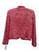 Alice + Olivia Size XS Red & White Cotton Blend Boucle Long Sleeve Jacket Red & White / XS
