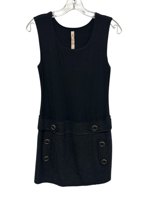 Bailey 44 Size S Black & Gold Rayon & Spandex Sleeveless Fabric Block Mini Dress Black & Gold / S