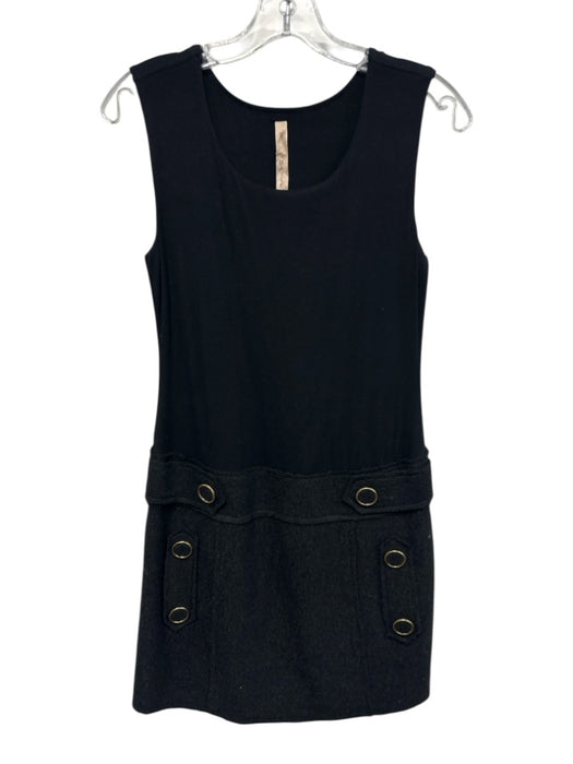 Bailey 44 Size S Black & Gold Rayon & Spandex Sleeveless Fabric Block Mini Dress Black & Gold / S