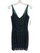 Cache Size 2 Gray & Teal Cotton & Nylon Sleeveless Lace Overlay Dress Gray & Teal / 2