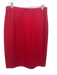 St John Collection Size Medium Red Wool Blend Elastic Waist Knit Boucle Skirt Red / Medium