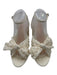 Loeffler Randall Shoe Size 9.5 Cream White open toe Pleated Crystals Pumps Cream White / 9.5