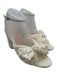 Loeffler Randall Shoe Size 9.5 Cream White open toe Pleated Crystals Pumps Cream White / 9.5